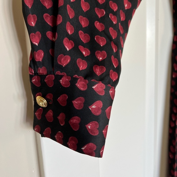 NWT ZARA Woman Dress In Black/Redhearts SZ XL - Picture 3 of 5